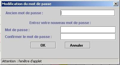 Modifier le Mot de Passe